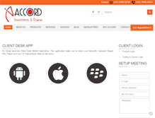 Tablet Screenshot of accordinvestments.com